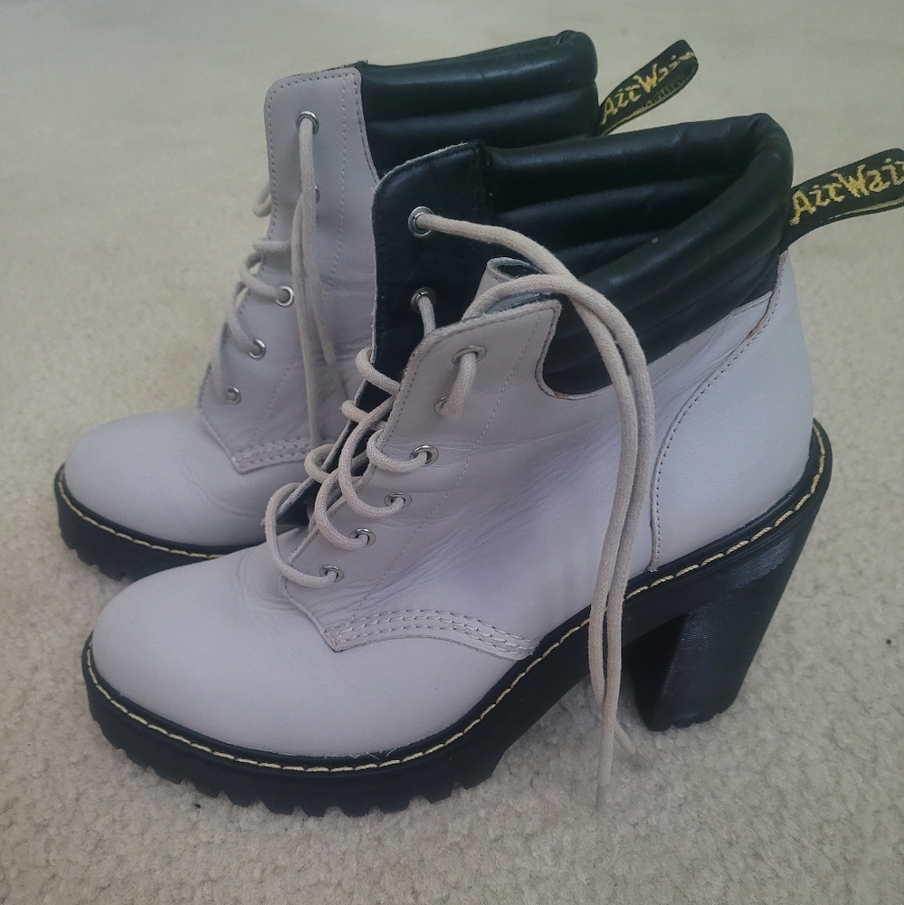 Dr. Martens Persephone Grey Heeled Boots Gray